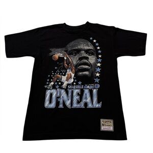 Shaq Black Tee Mitchell and Ness